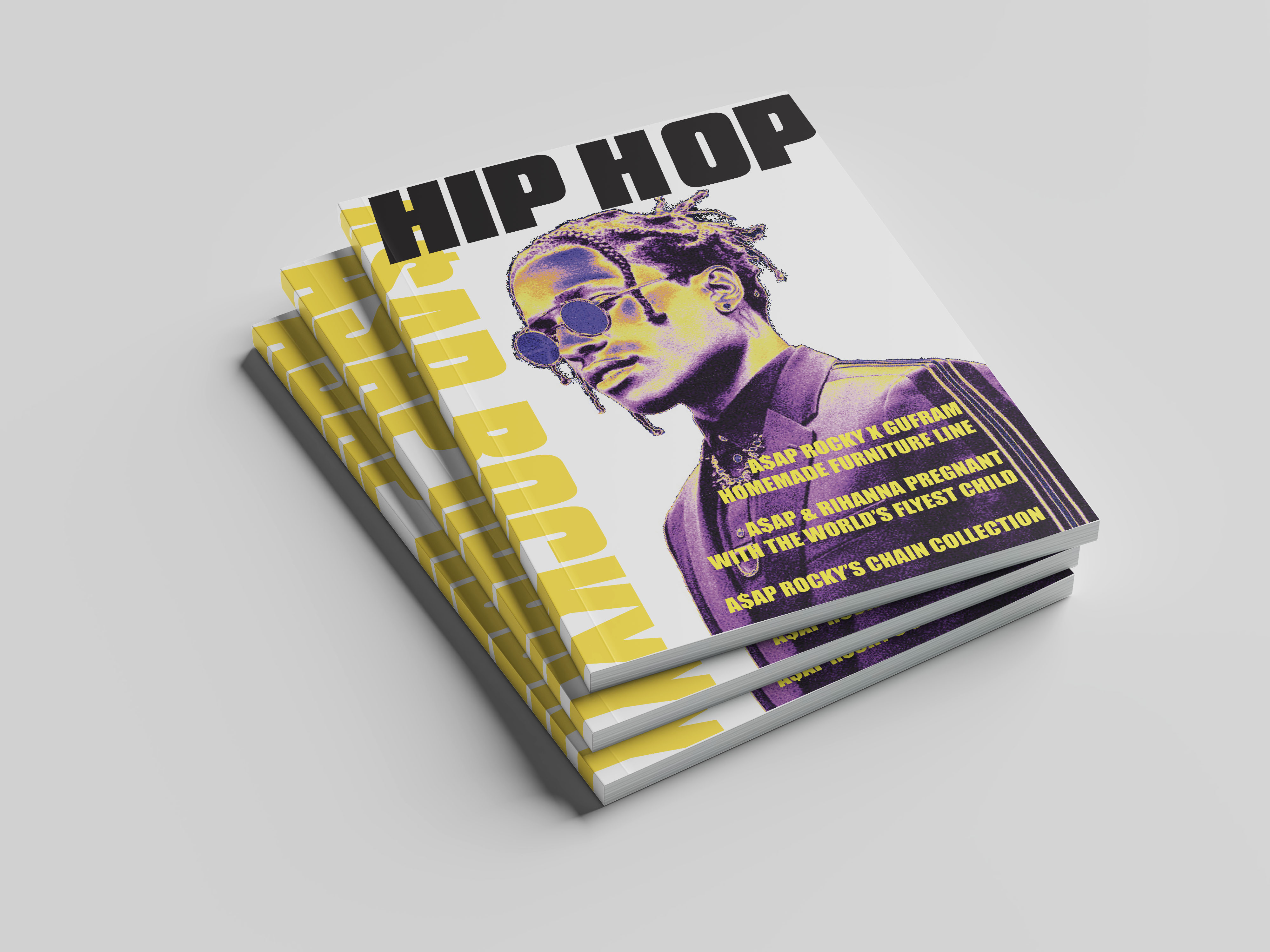 A$AP Rocky Magazine spread showing creative layout and vibrant colors